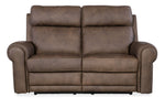 MS - Duncan Power Loveseat With Power Headrest & Lumbar - Dark Brown