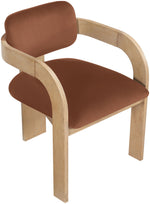 Cedra - Velvet Performance Fabric Upholstered Dining Chair (Set of 2) - Cognac