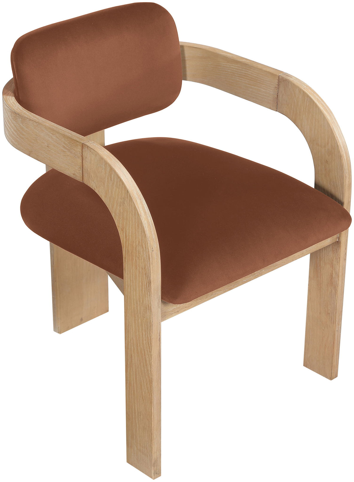 Cedra - Velvet Performance Fabric Upholstered Dining Chair (Set of 2) - Cognac