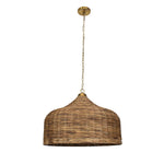 Tauranga - Seagrass 5 Light Pendant - Light Brown