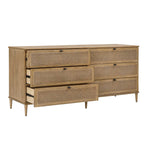 Coast - 6 Drawer Rattan Chest - Woodtone