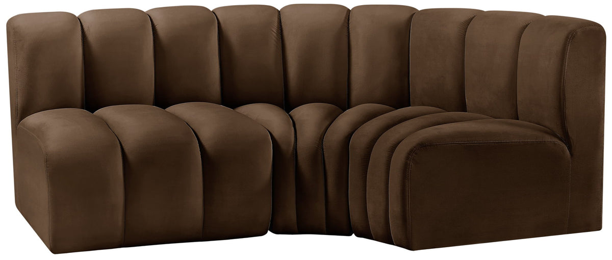 Arc - Velvet 3 Piece Sofa