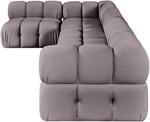 Orin - Velvet 5 Piece Modular Sectional