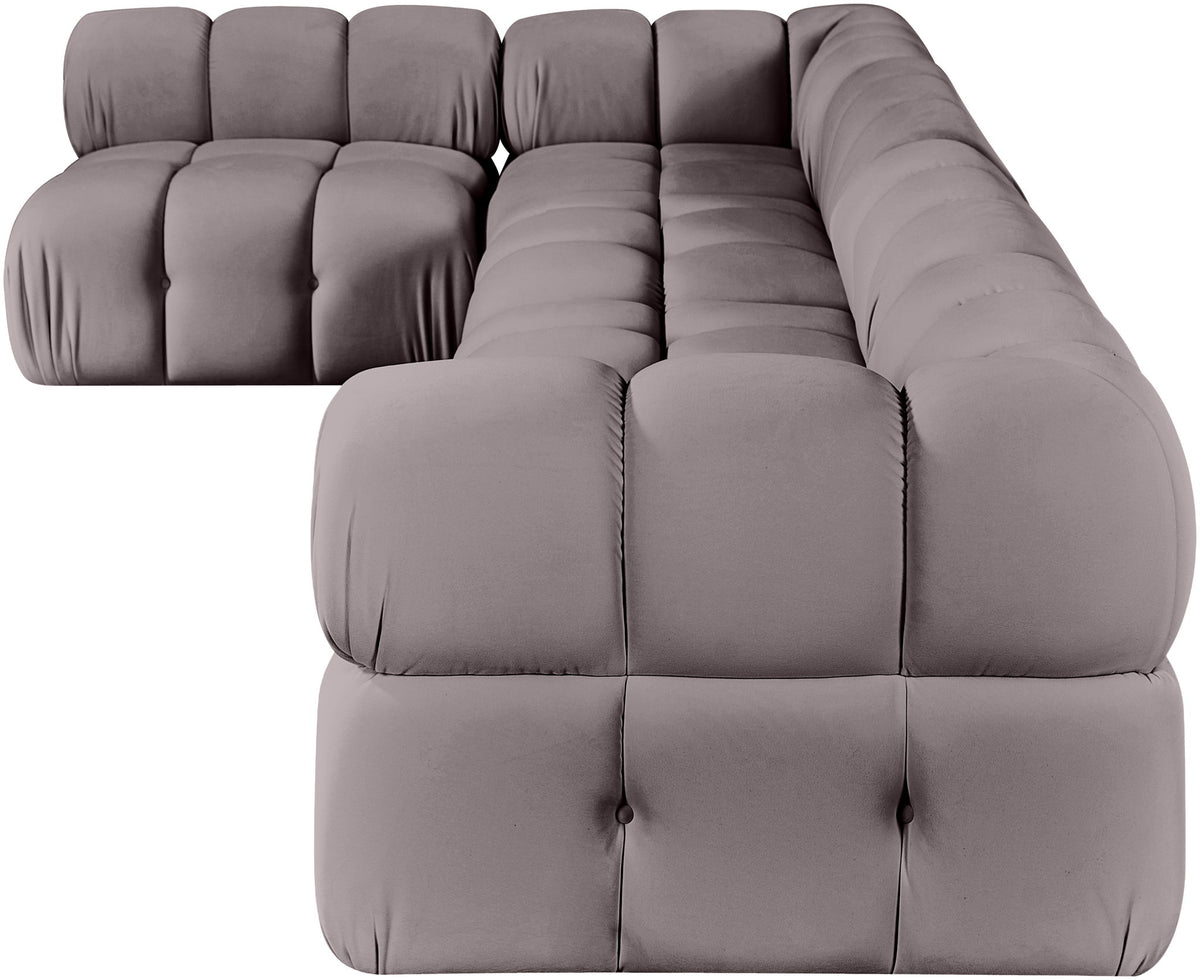 Orin - Velvet 5 Piece Modular Sectional