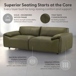 Tanner - Leather Sofa With Padded Arms