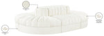 Rummi - Oval Velvet Performance Fabric Upholstered 6 Piece Modular Sectional