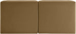 Rummi - Velvet Performance Fabric Upholstered 2 Piece Modular Armless Loveseat