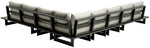 Maldives - 6 Piece Water Resistant Outdoor Patio Modular Sectional With Gray Base