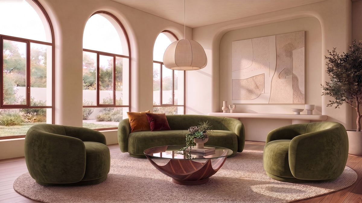 Andrew - Modern Green Fabric Sofa by VIG Furniture - View 14