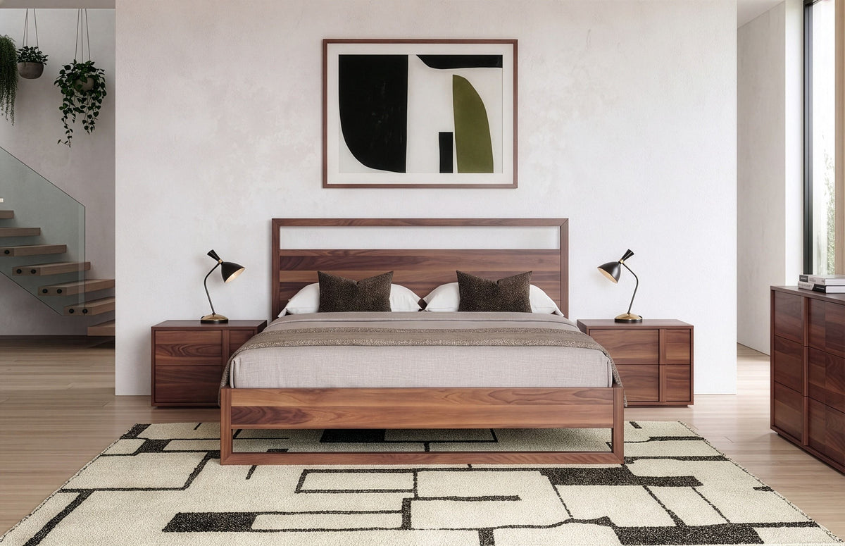 California King Berlin - Modern Walnut Bedroom Set