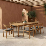 Evora - Outdoor Eucalyptus Rectangular Dining Table by VIG Furniture - View 8