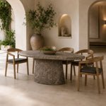 Jaya - Modern Faux Marble Concrete Oval Dining Table by VIG Furniture - View 7