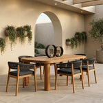 Kamari - Outdoor Natural Teak Dining Table by VIG Furniture - View 9