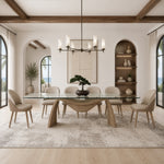 Pangea - Mid-Century Modern Glass + Buckwheat Ash Rectangular Dining Table by VIG Furniture - View 6