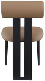 Dario - Faux Leather Dining Chair With Black Frame (Set of 2)