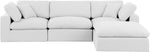 Comfy - 4 Piece Linen Fabric Modular Sectional With Chaise