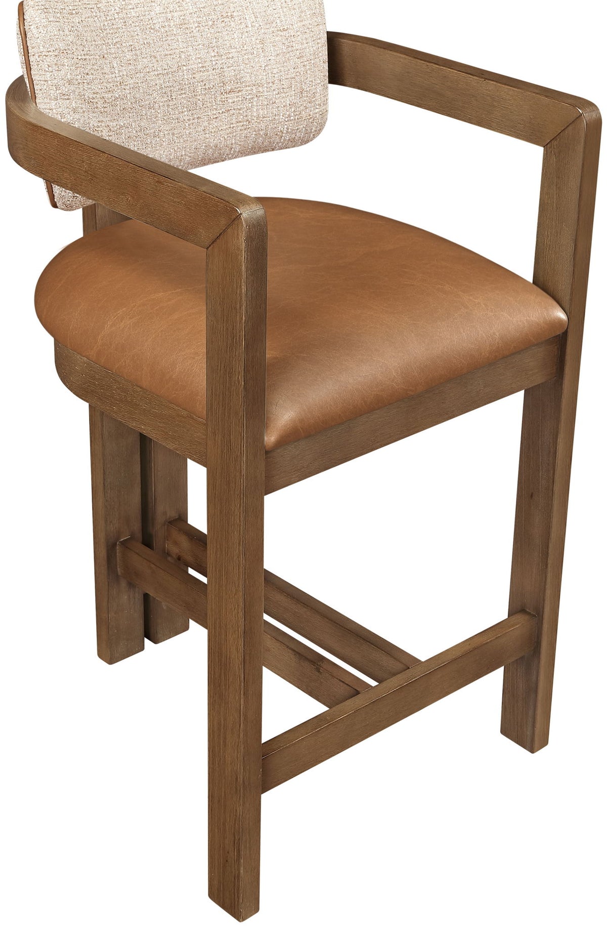 Ravina - Upholstered Counter Stool With Stained Brown Base