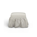 Gertrude - Striped Linen Ottoman
