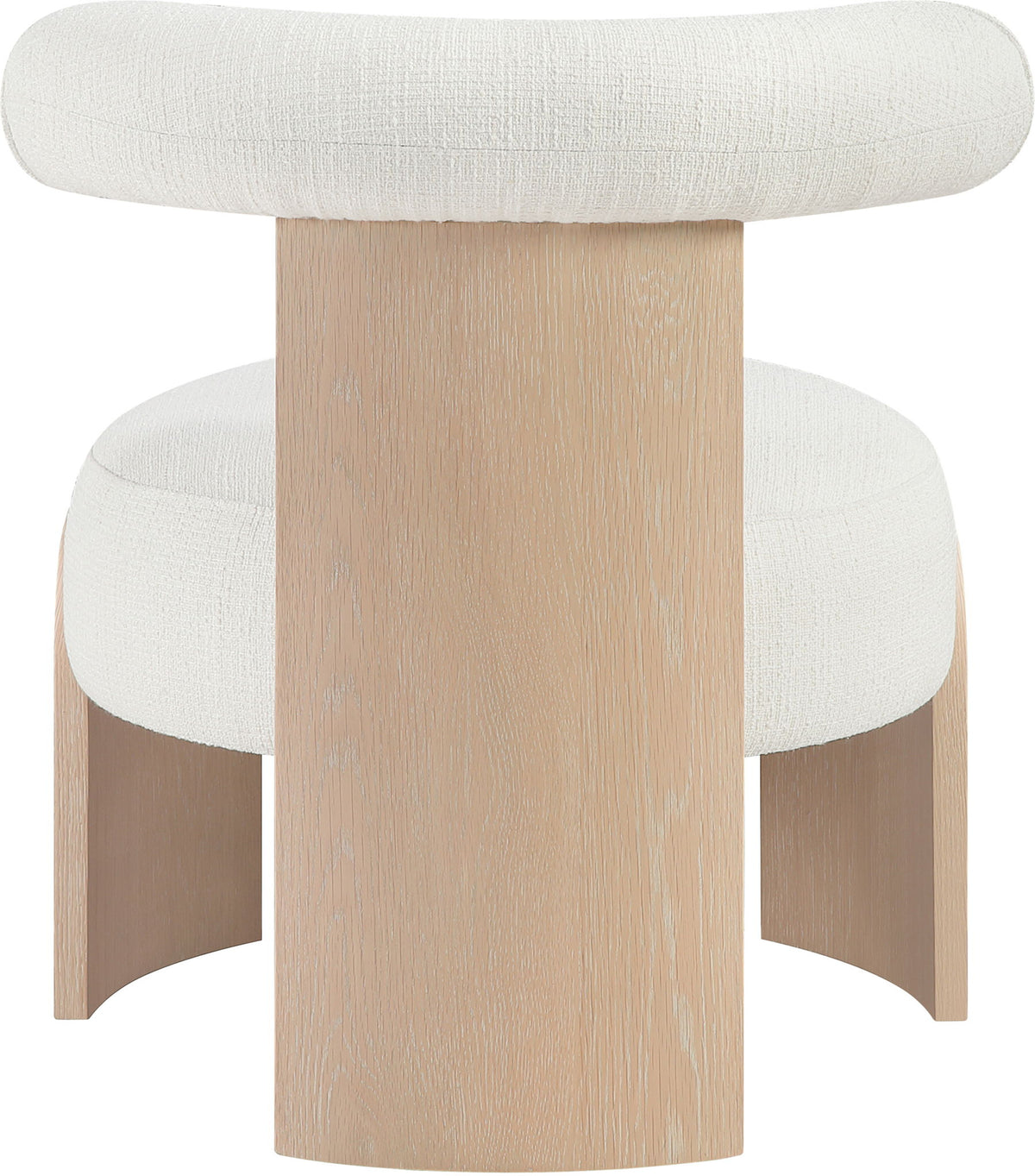 Calder - Linen Textured Fabric Upholstered Accent Chair - Painted Natural Base