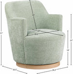 Clarita - Chenille Swivel Accent Chair
