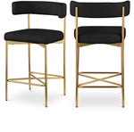 Rivage - Durable Stool With Gold Frame (Set of 2)