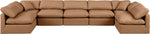 Indulge - Faux Leather 7 Piece Modular U-Shaped Sectional