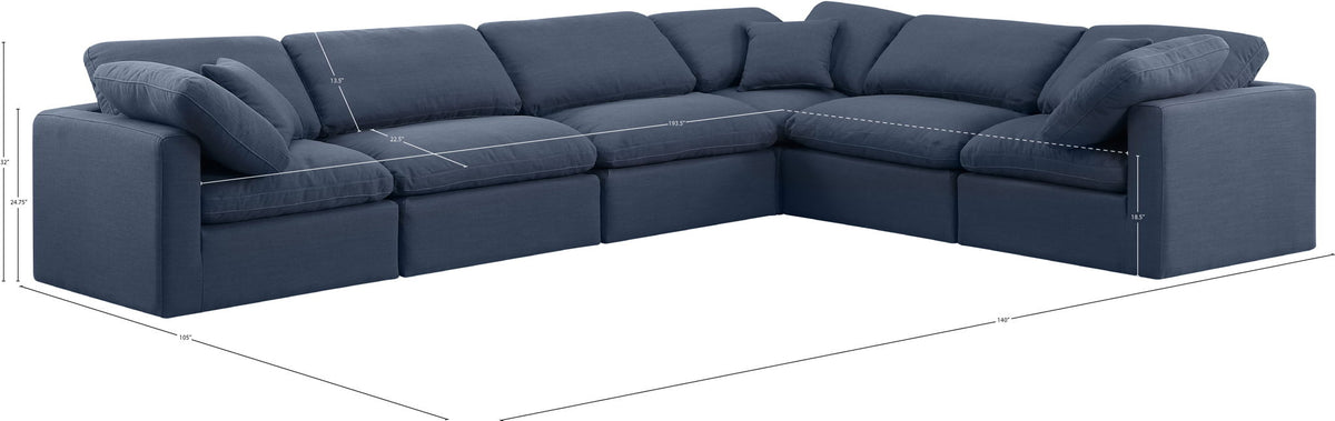 Indulge - Linen 6 Piece Modular Corner Sectional