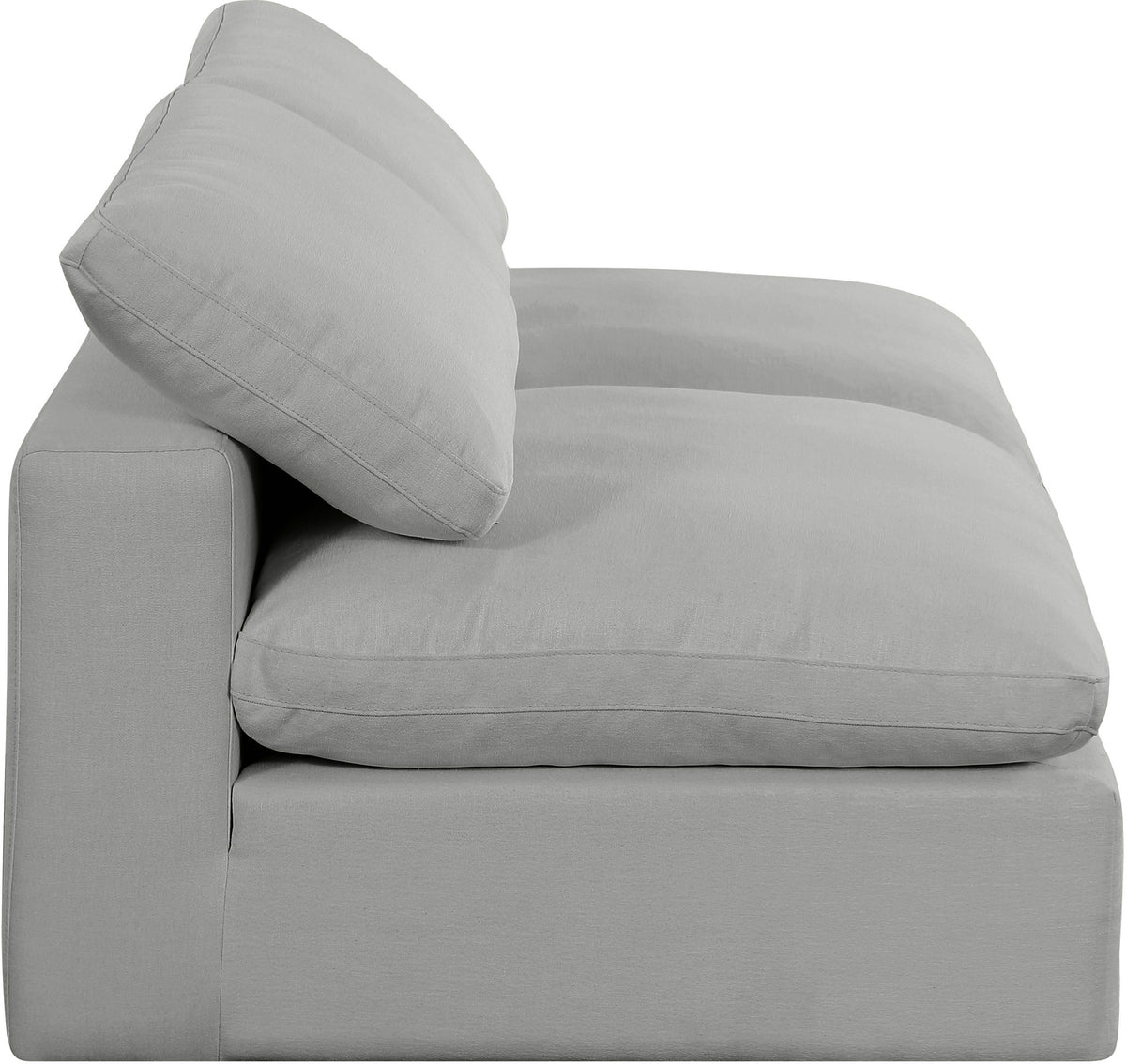 Comfy - Linen Modular Armless Sofa 2 Seats