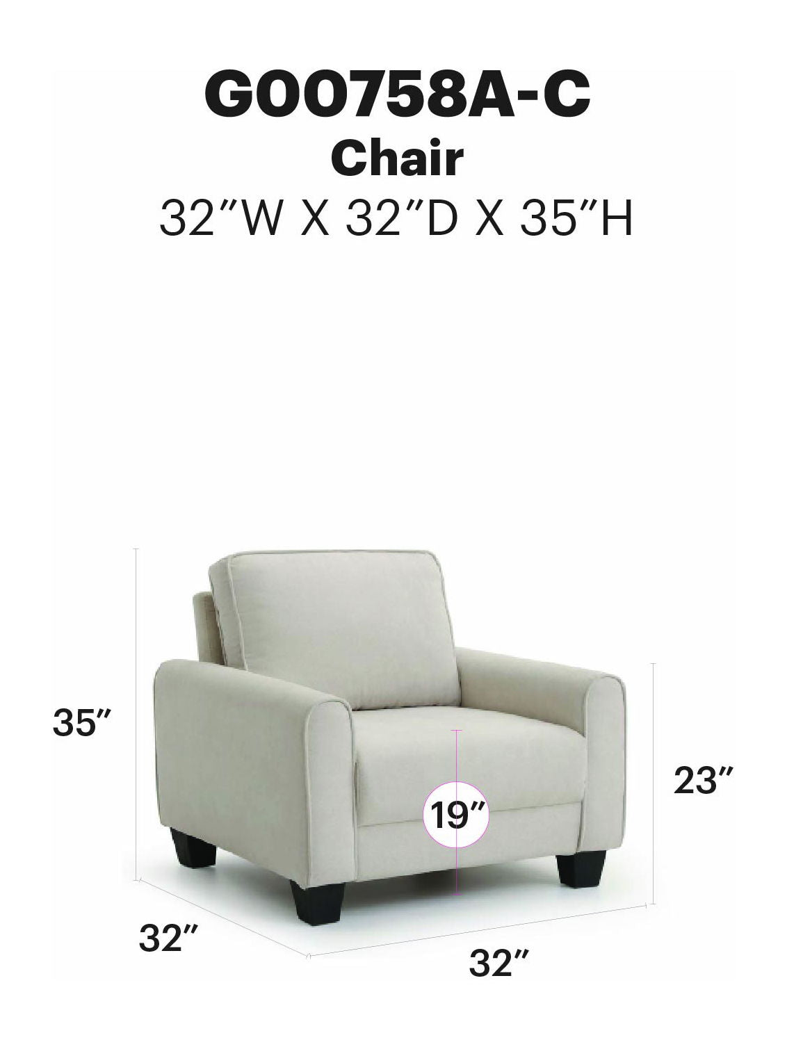 Dallas - Chair - Ivory