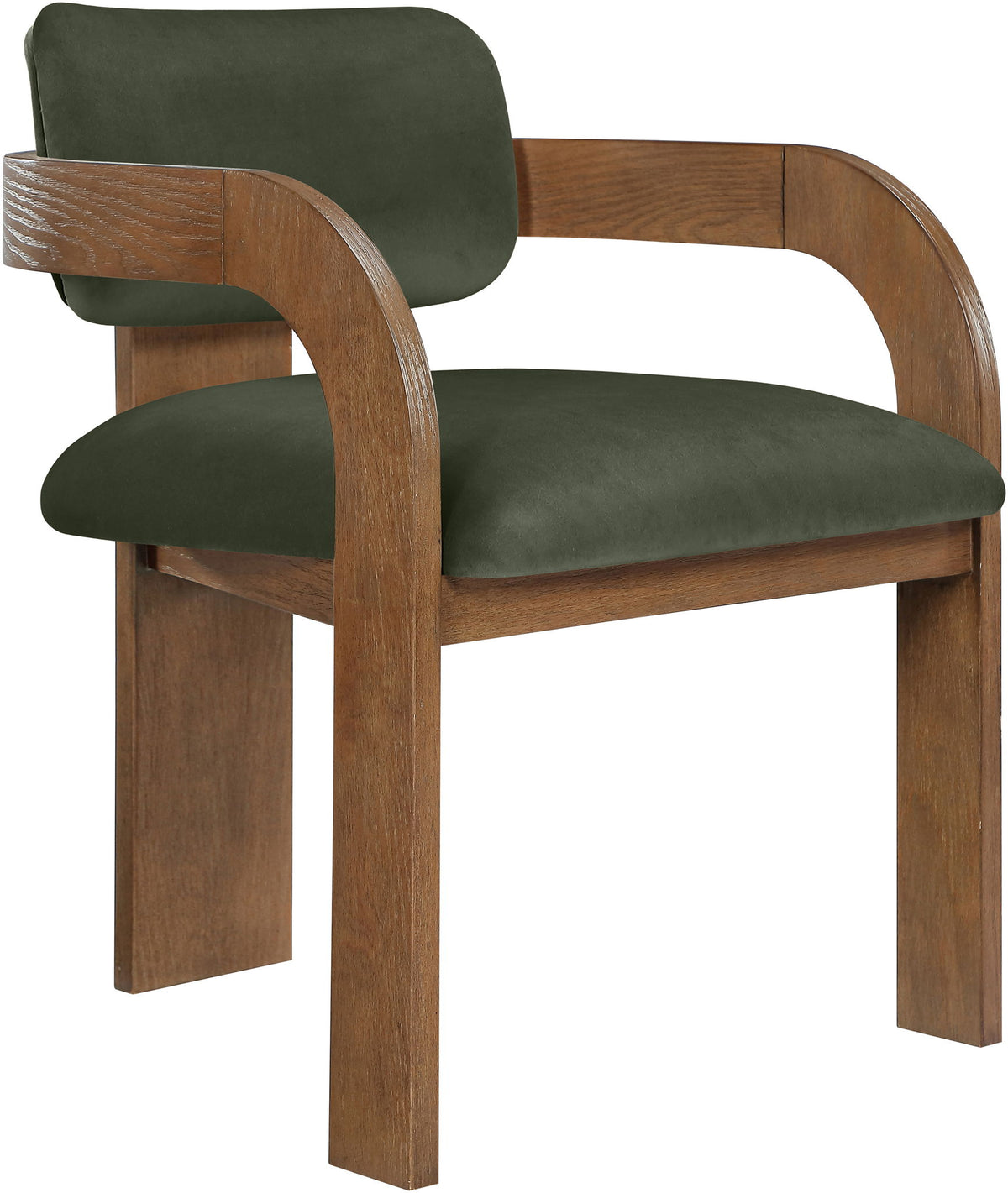 Cedra - Velvet Performance Fabric Upholstered Dining Chair (Set of 2) - Brown Frame