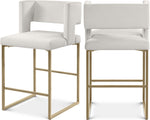 Caleb - Counter Stool with Gold Legs (Set of 2)