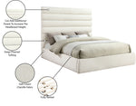 Adam - Chenille Fabric Bed With 70.5" Headboard