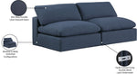 Comfy - Linen Modular Armless Sofa 2 Seats