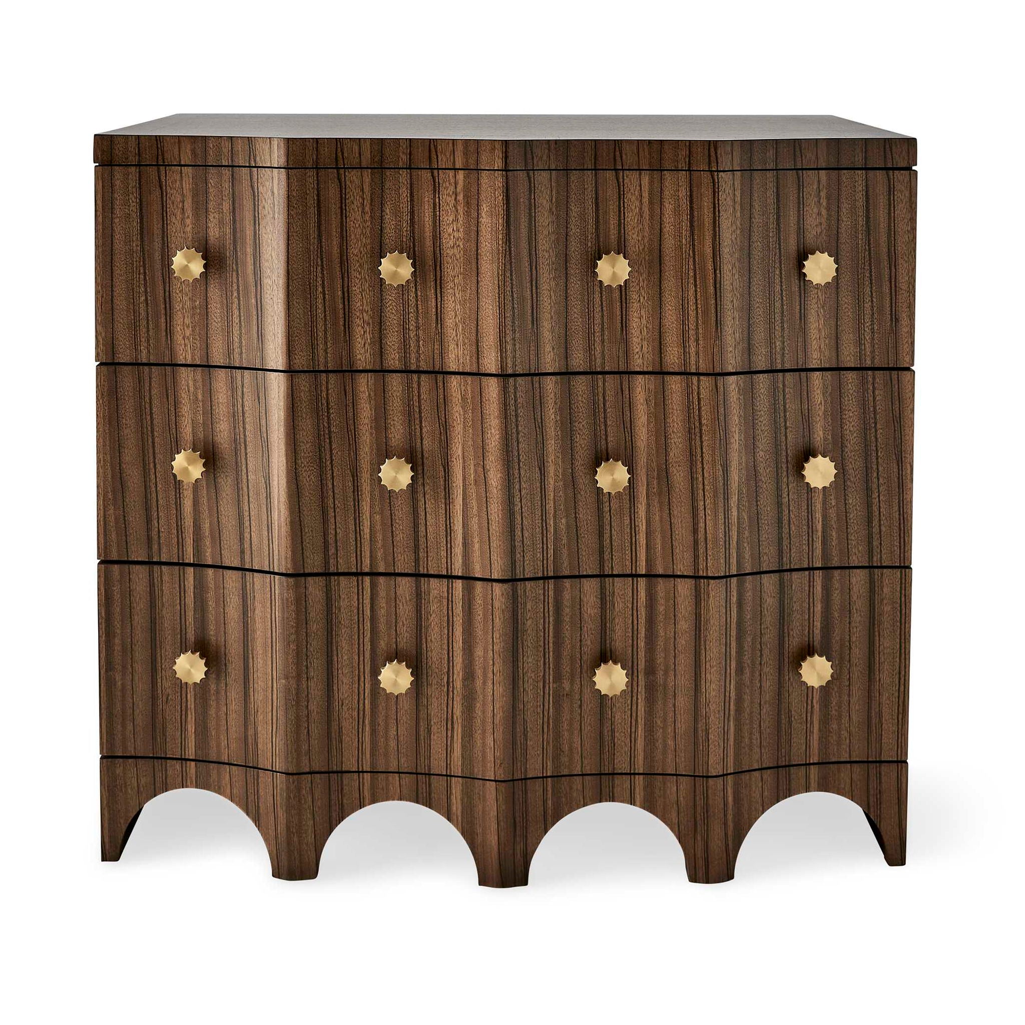 Grand Flute - 3 Drawer Chest - Woodtone