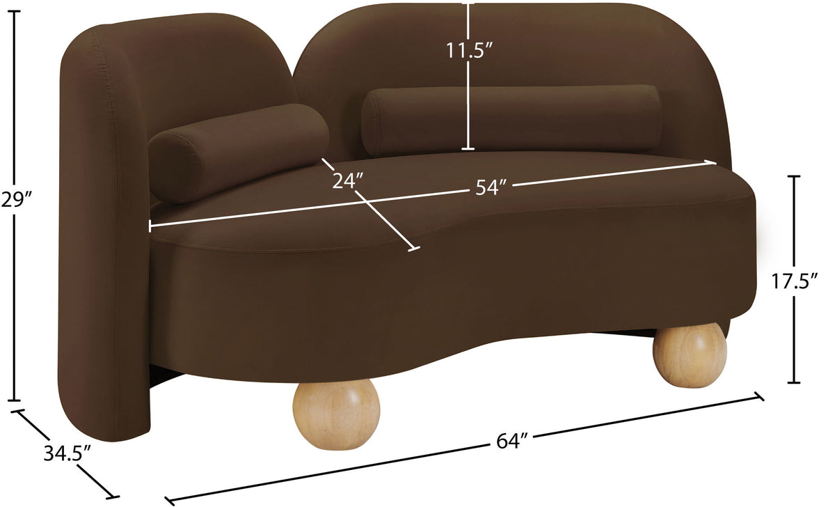 Daphne - Velvet Loveseat