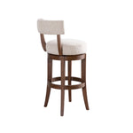 Mystic - Solid Wood Upholstered 30" Bar Height Swivel Barstool