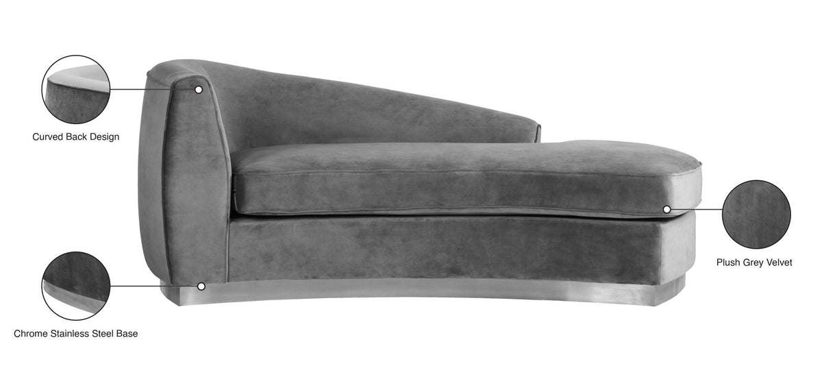 Julian - Chaise with Chrome Base