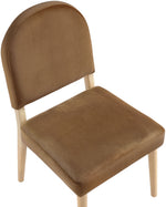 Varinelle - Velvet Upholstered Dining Chair (Set of 2) - Saddle