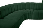 Arc - Boucle Fabric 8 Piece Curved Modular Sofa