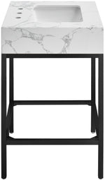Marmo - Engineered Marble Bathroom Vanity With Black Base