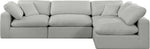 Comfy - 4 Piece Linen Fabric Modular Armless Sectional
