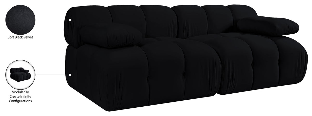 Orin - Velvet Performance Fabric Upholstered 2 Piece Modular Sofa