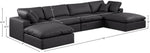 Comfy - 6 Piece Faux Leather Modular Double Chaise Sectional