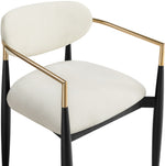 Riccio - Fabric Dining Arm Chair (Set of 2) - Black And Gold Frame