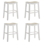 Iyani - Coastal Modern Wood Bar Height Kitchen Bar Stool