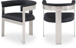 Romeo - Faux Leather Dining Chair With Silver Base (Set of 2)