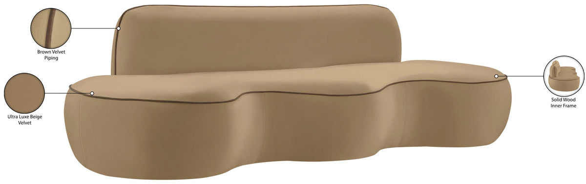 Swerve - Velvet 101" Upholstered Sofa