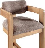 Sacha - Linen Stool With Natural Base