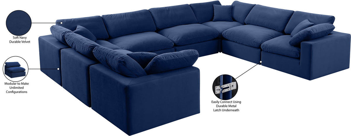 Comfy - 8 Piece Velvet Modular Sectional