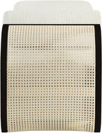 Zephyr - Linen Textured Fabric Upholstered Chaise - Painted Black Base